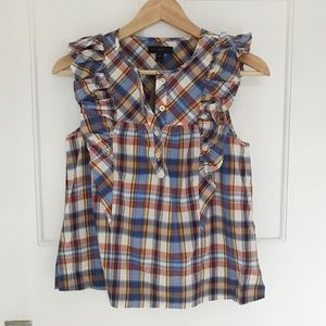 Jcrew Fall Plaid Sleeveless Top
